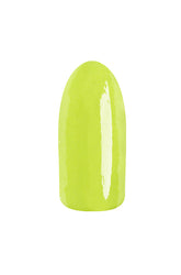 Electric yellow creme' swatch of EzFlow Color Duos Call Me a Cab on an artificial nail